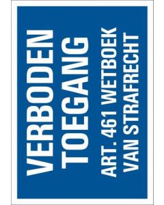 BORD COMBI 23X33 VERB.TOEGANG ART.461