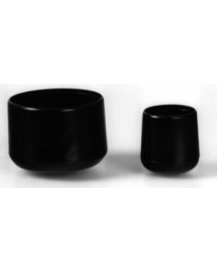 STOELDOP 28 MM ROND ZWART