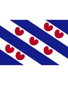 friese vlag met wolken op de achtergrond