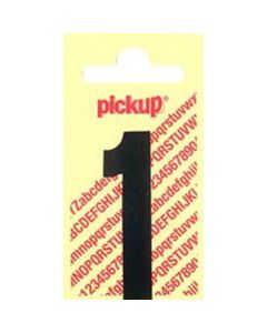 PLAKCIJFER 1 90 MM ZWART NOBEL