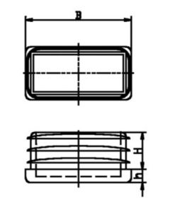 STOELDOP  70X20 ZWART INSTEEK