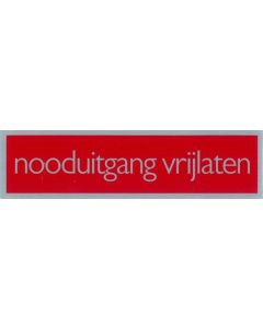 ROUTE BORD ALU 165X44 NOODUITG.VRIJLATEN