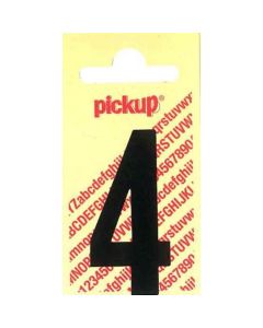 PLAKCIJFER 4 90 MM ZWART NOBEL