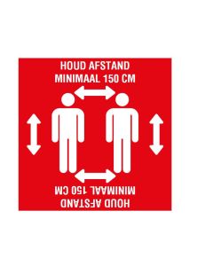 VLOERSTICKER HOUD AFSTAND 280x280 MM