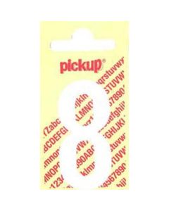 PLAKCIJFER 8 90 MM WIT NOBEL