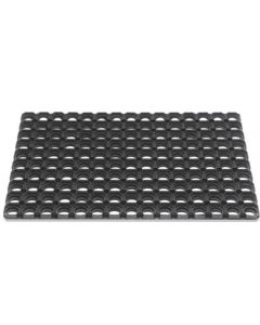 VLOERMAT  60X40 RUBBER ZWART DOMINO