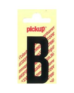 PLAKLETTER B 60MM ZWART NOBEL
