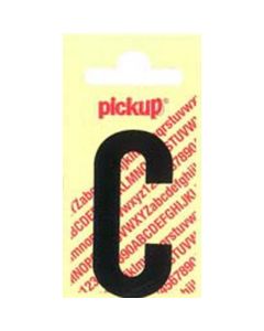 PLAKLETTER C 90MM ZWART NOBEL