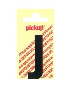 PLAKLETTER J 60MM ZWART NOBEL