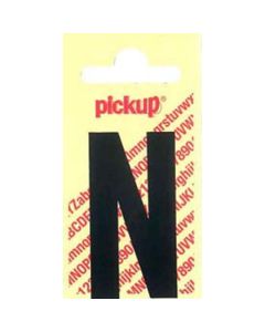 PLAKLETTER N 90MM ZWART NOBEL