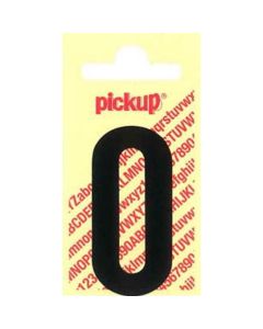 PLAKLETTER O 60MM ZWART NOBEL