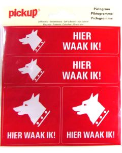 PICTOGRAM 15X15 HIER WAAK IK! 4 OP 1