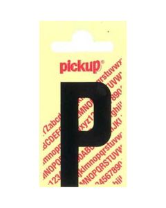PLAKLETTER P 60MM ZWART NOBEL