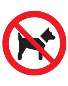 PICTOGRAM ROND 20CM VERBODEN VOOR HONDEN