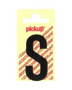 PLAKLETTER S 60MM ZWART NOBEL