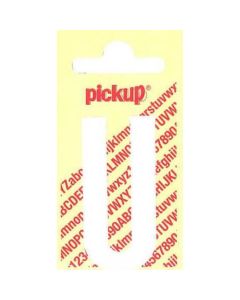 PLAKLETTER U 120MM WIT NOBEL