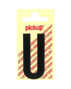 PLAKLETTER U 120MM ZWART NOBEL