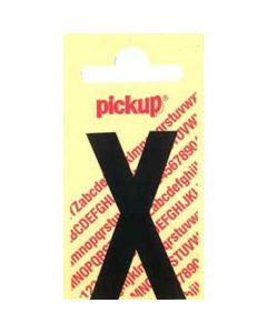 PLAKLETTER X 90MM ZWART NOBEL