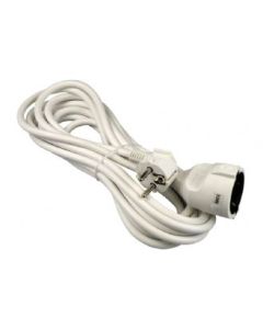 VERLENGKABEL 5-MTR 3x1.5 PVC WIT
