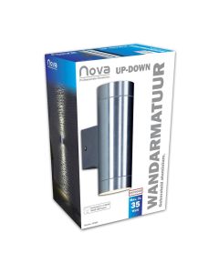 WANDLAMP NOVA UP-DOWN LED ALU GEBORSTELD