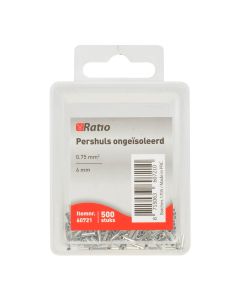 PERSHULS ONGEISOLEERD 0,75MM2 6MM 500ST