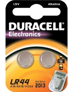 BATTERIJ 1.5V 2-ST LR44 DURACELL