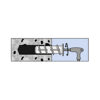plug in de muur draaien met gereedschap