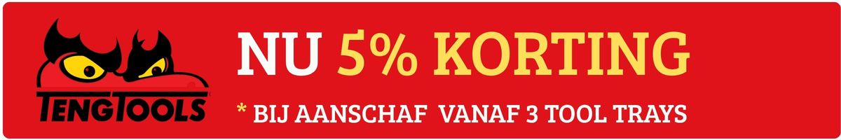 Teng Tools tray aktie 5% korting bij aanschaf vanaf 3